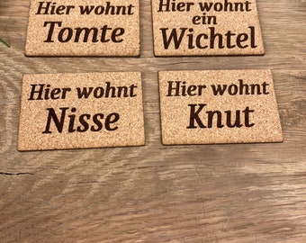 Wichtel Elfen Fußmatte personalisiert miniatur Wichteltür