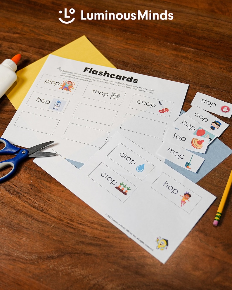 Word Family Activity Pack: the "_op" Family - Etsy