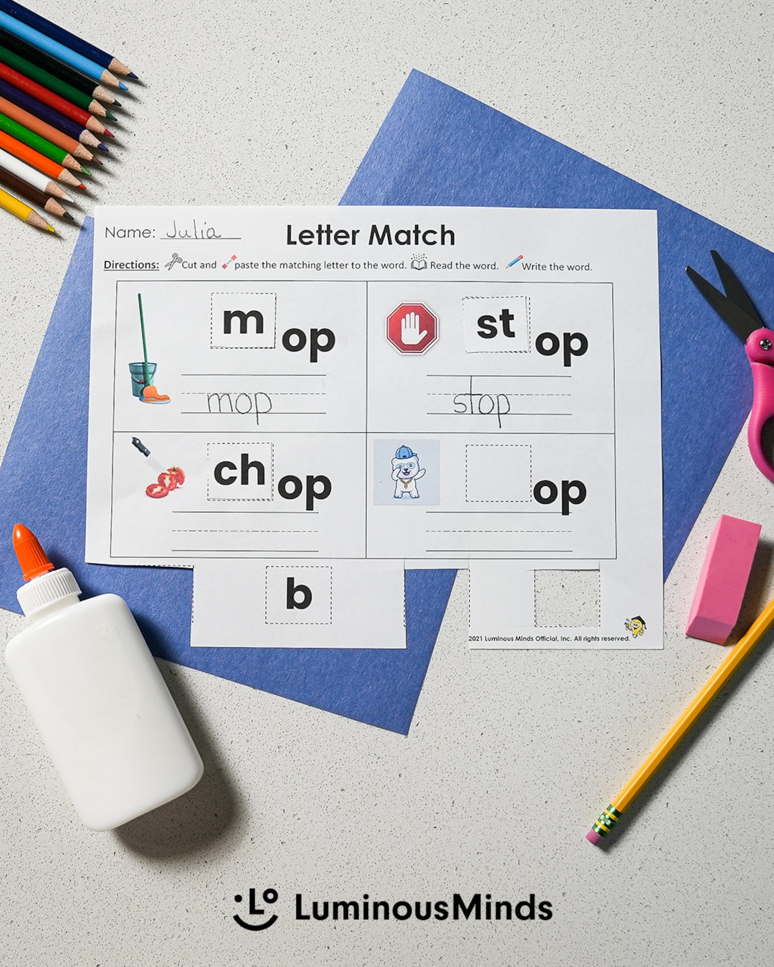 Word Family Activity Pack: the "_op" Family - Etsy