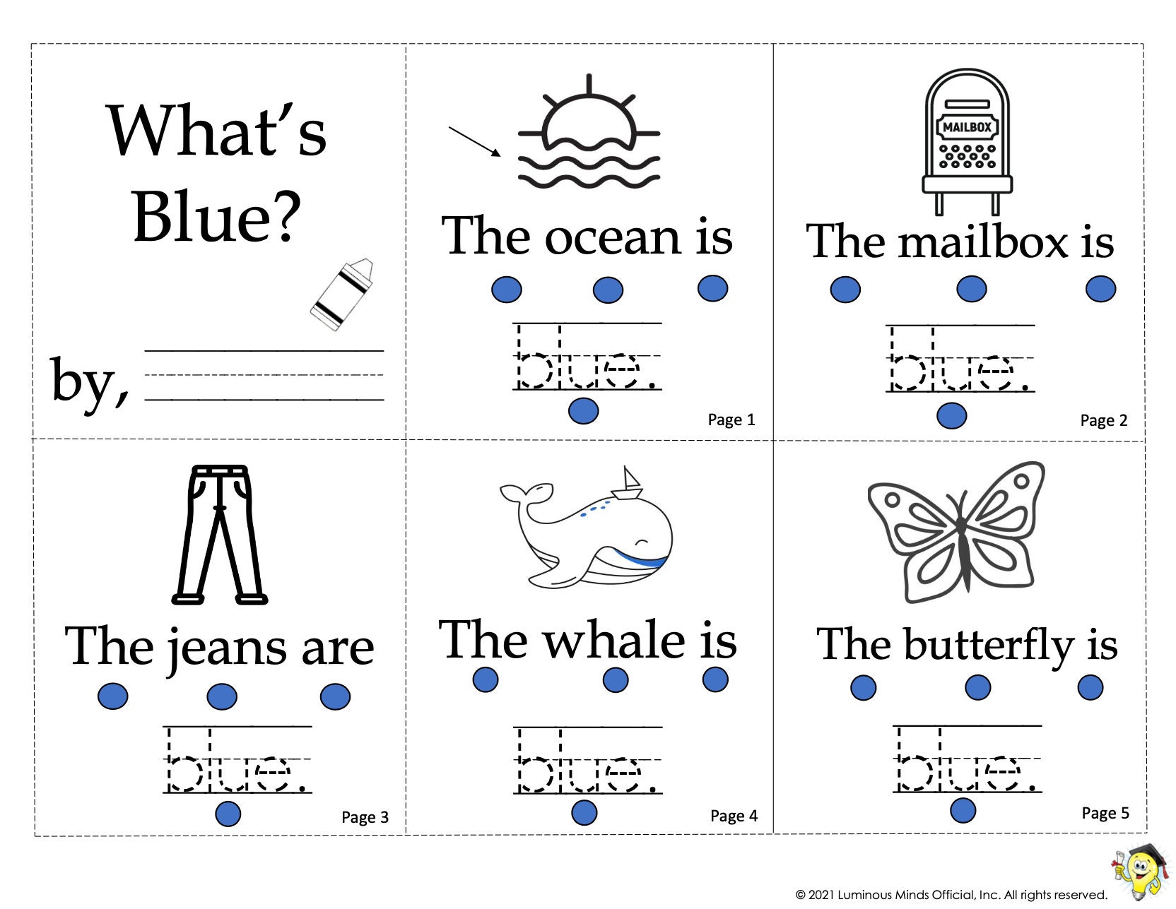 Blue Color Learning Activity Pack | Preschool Worksheets (digital ...