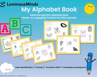 Libro dell'alfabeto prescolare: pratica pratica di riconoscimento delle lettere per i piccoli studenti