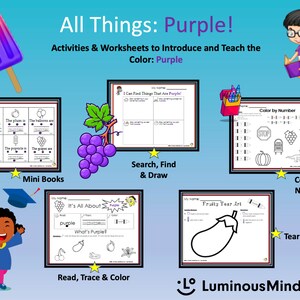 The Color Purple Activity Pack | Introduce and Teach the Color Purple