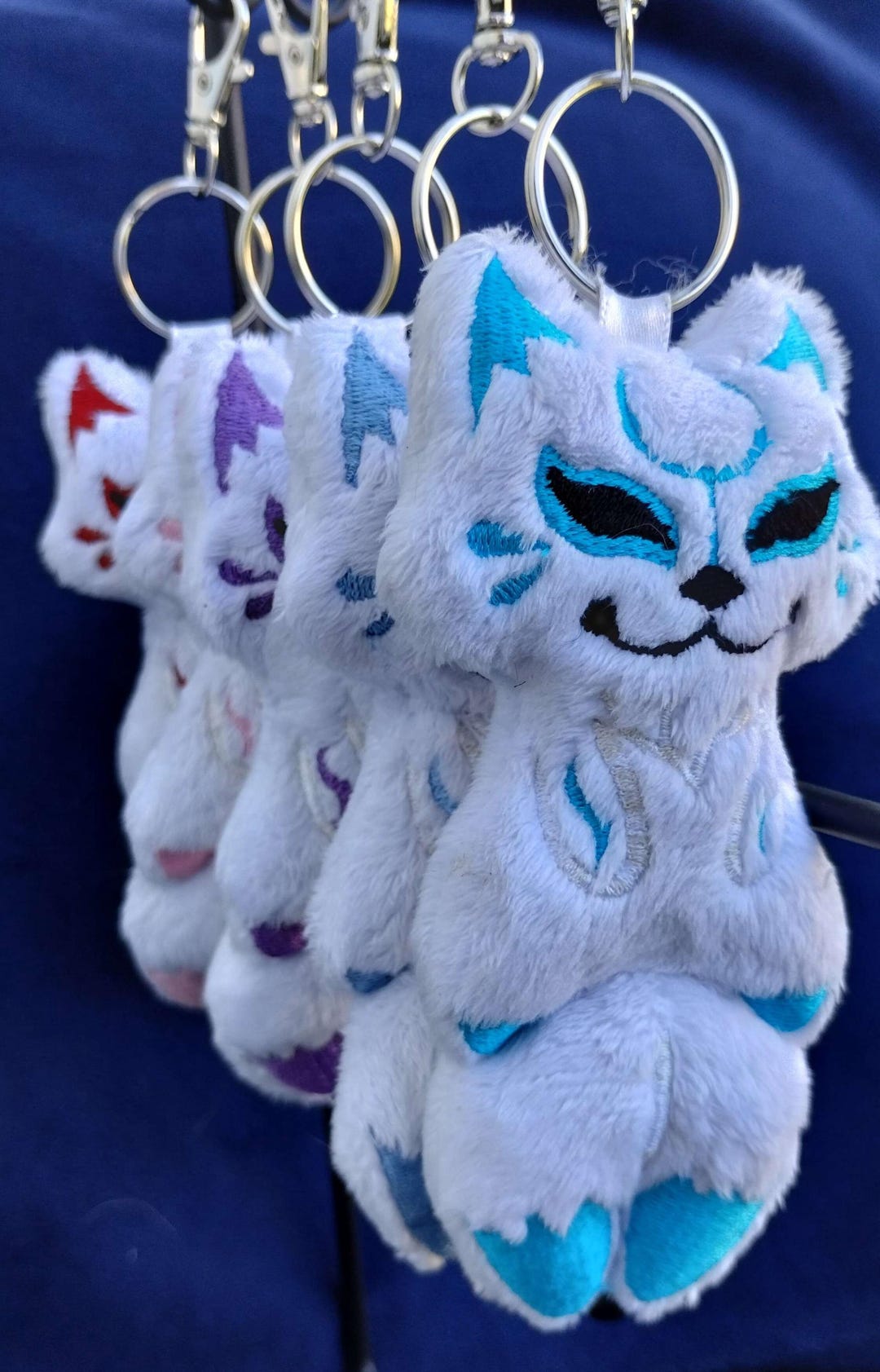 Kitsune Plush Keychain Charm - Etsy