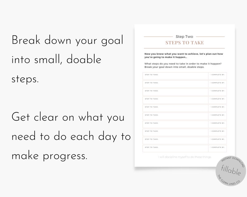 30 Day Planner Guided Monthly Goal Setting Workbook With Undated 30 Day ...