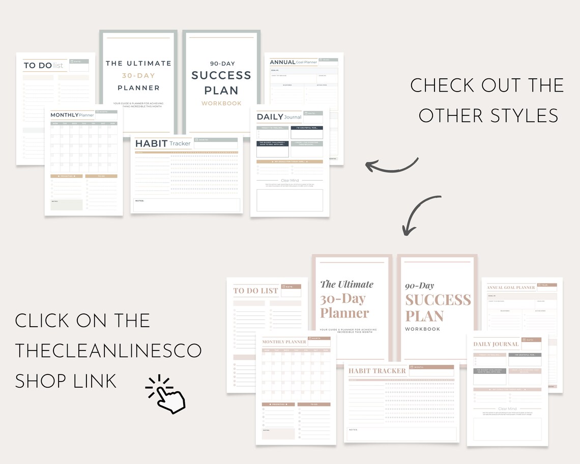 90 Day Planner | Undated Guided Goal Setting Workbook With Daily ...