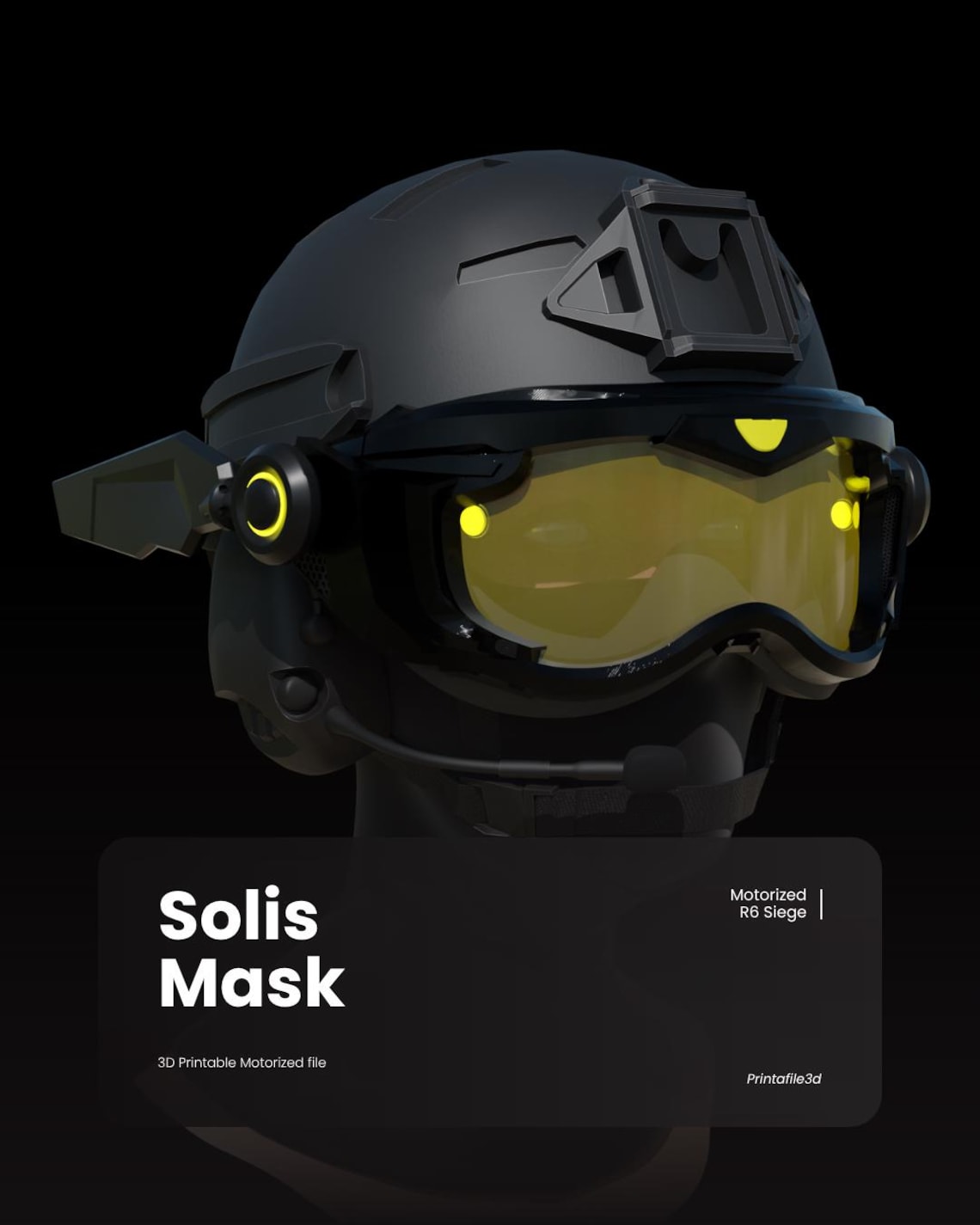 Solis R6 Mask Front SOLIS Cosplay Mask 3d Print STL From Rainbow 6 Siege Game - Etsy
