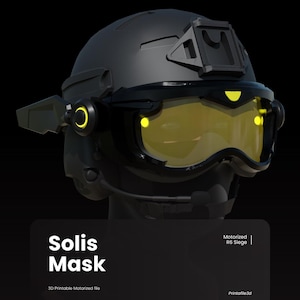 SOLIS Cosplay mask 3d print STL from Rainbow 6 Siege game