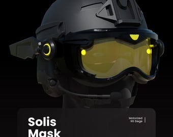 SOLIS Cosplay mask 3d print STL from Rainbow 6 Siege game