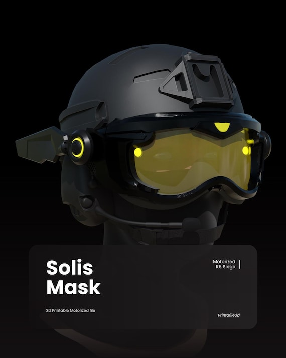 Rainbow 6 SiegeゲームからSOLISコスプレマスク3DプリントSTL - Etsy 日本