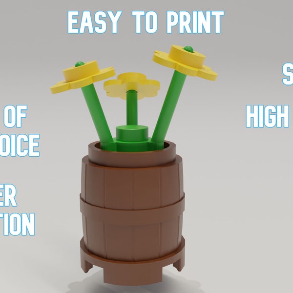 Brick Flower 3D Print STL file