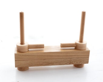 Small wooden bookbinding beam, manual clamping press