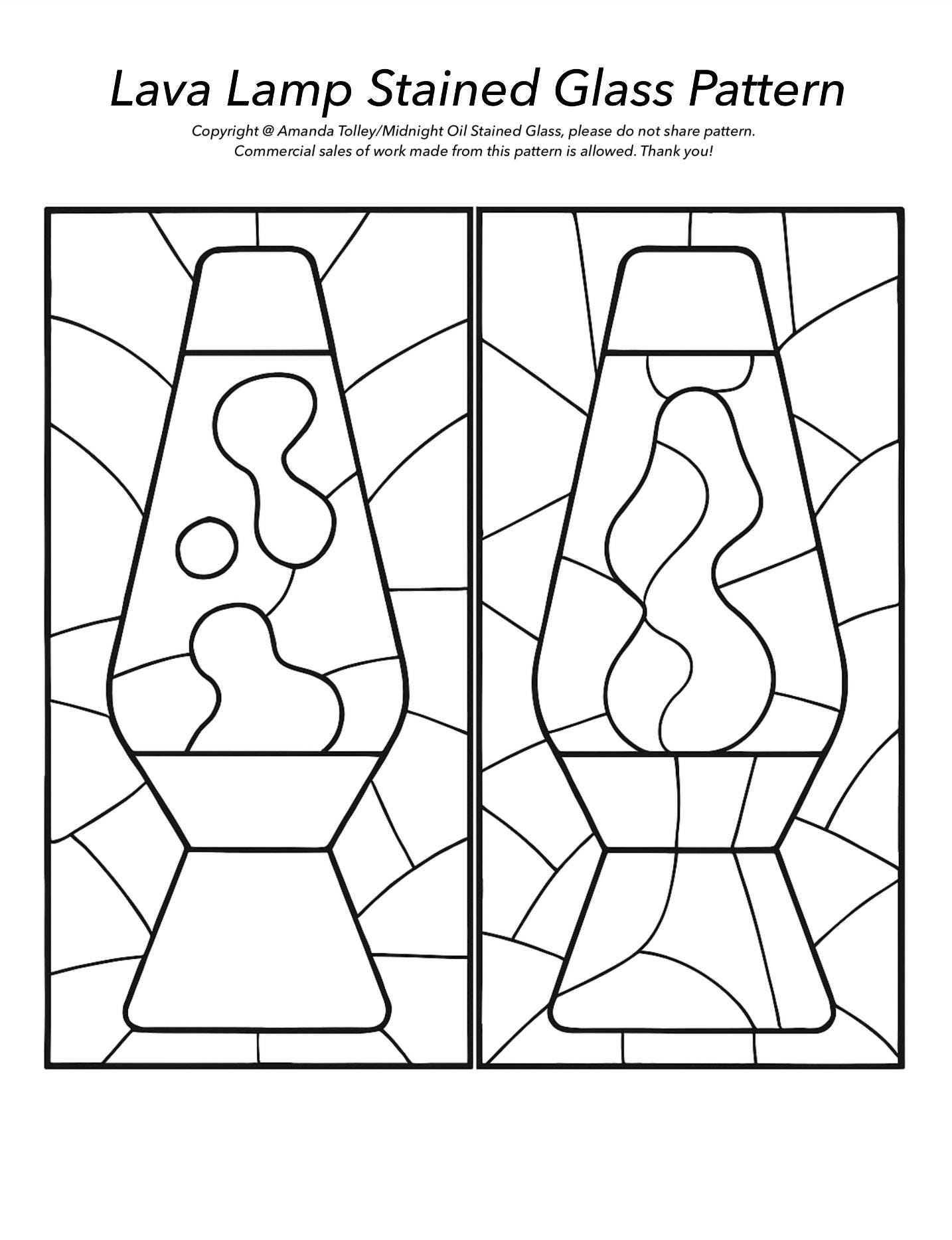 Lava Lamp Stained Glass Pattern Duo - Etsy