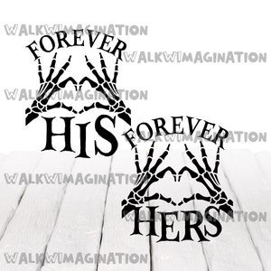 Halloween Couple Matching Shirts Design | His and Hers Halloween Shirt | PNG | SVG | Halloween Party | Funny Halloween Shirt | Halloween SVG