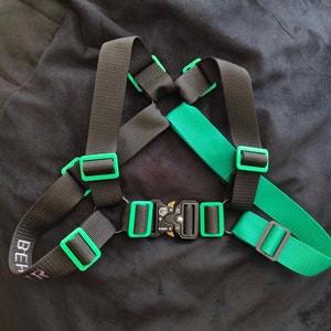BEHYR Unisex Bulldog Tactical Harness - Black with Color Splash