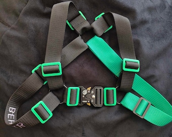 BEHYR Unisex Bulldog Tactical Harness - Black with Color Splash