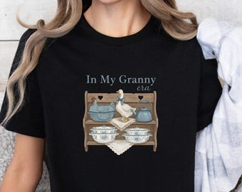 Vintage Grandmum T-Shirt, In My Granny Era Tee, Retro Grandmother Shirt, Mothers Day Gift TShirt