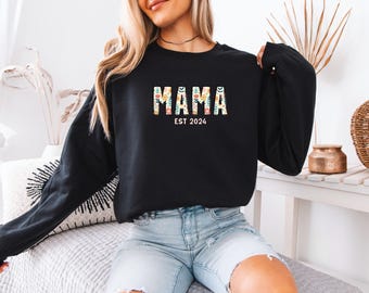 Mothers Day Gift Sweatshirt, New Mum Jumper, Custom Mum Sweater, Vintage Mama Top, Mum Year Top, Cute Mum Sweater, Retro Mum Sweatshirt