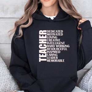 Hoodie leraar waardering, trui leraar afstudeercadeau, geïnspireerde leraar top, trui cadeau leraar, top bedankt leraar, Teach Top