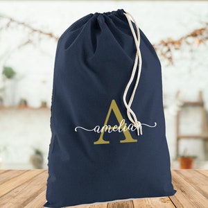 Initial Storage Bag, Personalised Bag, Laundry Bag, Christmas Sack, Kids Toy Bag, Toys Storage, Monogram Bag, Drawstring Bag, Custom Bag image 3