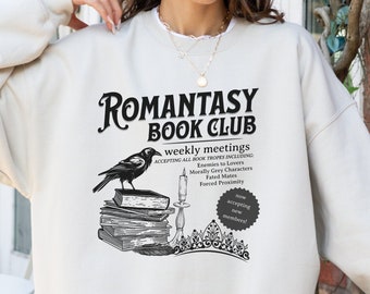 Romantasy Book Club Sweatshirt, Dark Romance Sweater, Bookish Pullover, Book Lover Gift, Fantasy Romance Reader, Fantasy Lover