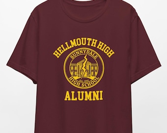 Hellmouth High Alumni Tee, Buffy Shirt, Sunnydale High T-Shirt, Retro TV Show Fan Gift, Buffy Willow Tshirt, Vampire Slayer Apparel