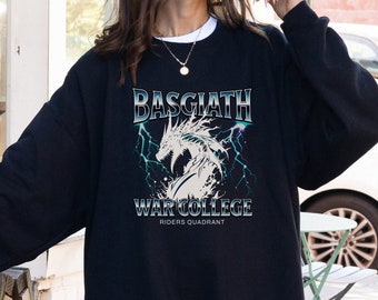 Sweatshirt Basgiath War College, Dragon Rider ronde hals, trui Riders Quadrant, Fourth Wing geïnspireerd sweatshirt, Fantasy Reader cadeau