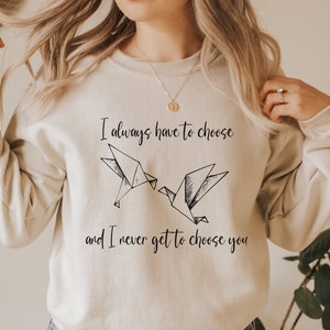 Paper Crane Sweatshirt, Dramione Sweater, Fanfic Lover Gift, Draco Fanfic Crewneck, Pottery Sweatshirt, Bookish Pullover