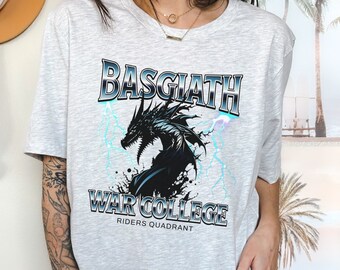 Camiseta de la Escuela de Guerra Basgiath, camiseta de Jinete de Dragón, camiseta de Lector de Fantasía, camiseta inspirada en la Cuarta Ala, camiseta de Cuadrante de Jinetes, regalo para amantes de los libros
