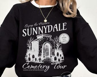Sunnydale Cemetery Tour Sweatshirt, Buffy Fandom Sweater, Vampire Slayer Crewneck, Spike Pullover, Hellmouth Apparel