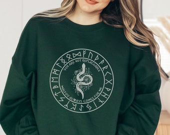 Manacled Runes Sweatshirt, Dramione Sweater, HP Fanfiction Pullover, Fanfic Lover Gift, Draco Fanfic, Gift for Dramione Lover, AO3 Merch