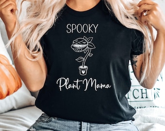 Spooky Plant Mama T-Shirt, Halloween Carnivorous Plant Tee