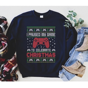 Game christmas sweater clearance