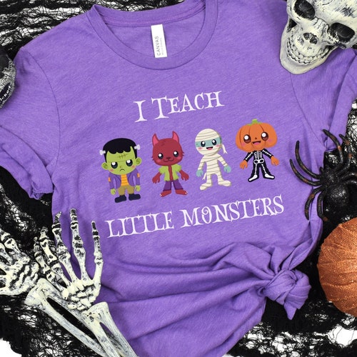 Halloween Teacher Shirt I Teach the Cutest Little Monsters Etsy