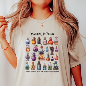 Camiseta de pociones, camiseta de boticario, camiseta de hechicería, camiseta de escuela de brujería, regalo de biblioteca, camiseta de ratón de biblioteca, camiseta universal, camiseta de cerámica
