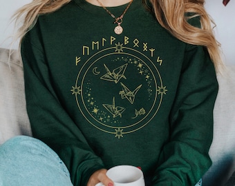 Runen Sweatshirt, Dramione Trui, Fanfic Lover Gift, Draco Fanfic Pullover, Cadeau voor Dramione Lover, Cadeau voor Fanfiction Lover, Geboeid