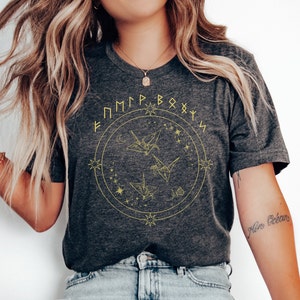 Runes Manacled T-Shirt, Dramione Shirt, Fanfic Lover Gift, Draco Fanfic Tee, Gift for Dramione Lover, Gift for Fanfiction Lover, Paper Crane