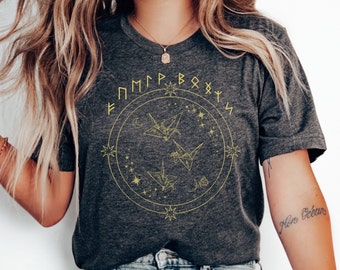 Runes Manacled T-Shirt, Dramione Shirt, Fanfic Lover Gift, Draco Fanfic Tee, Gift for Dramione Lover, Gift for Fanfiction Lover, Paper Crane