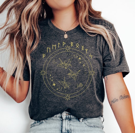 Runes Manacled T-Shirt, Dramione Shirt, Fanfic Lover Gift, Draco Fanfic Tee, Gift for Dramione Lover, Gift for Fanfiction Lover, Paper Crane
