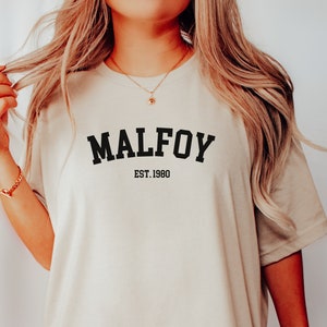 Malfoy T-Shirt, Dramione Lover Shirt, Serpent Tee, Green House Shirt, Universal Shirt, Dark Arts TShirt, Pottery Shirt, College Style Malfoy Natural