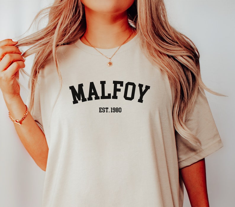 Malfoy T-Shirt, Dramione Lover Shirt, Serpent Tee, Green House Shirt, Universal Shirt, Dark Arts TShirt, Pottery Shirt, College Style Malfoy Natural