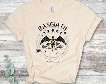 Basgiath War College T-shirt, vierde vleugel geïnspireerd shirt, Dragon Rider Tee, Fantasy Book Lover, Bookish Gift, cadeau voor Dragon Lover