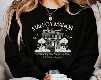 Sudadera de la Mansión Malfoy, suéter Dramione, camiseta de fandom de Harry, camiseta para amantes de Draco, regalo para amantes de los fanfictions, regalos literarios, camiseta de fanfiction.