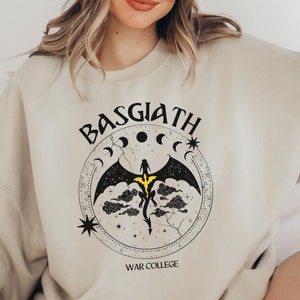Basgiath War College Sweatshirt, Fourth Wing Inspired Sweater, Dragon Rider, Fantasy Book Lover, Bookish Gift, Gift for Dragon Lover