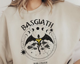 Basgiath War College Sweatshirt, Fourth Wing Inspired Sweater, Dragon Rider, Fantasy Book Lover, Bookish Gift, Gift for Dragon Lover