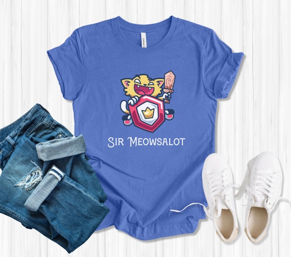 Sir Meowsalot Shirt, Arthurian Cat Shirt, Funny Cat T-shirt, Cat
