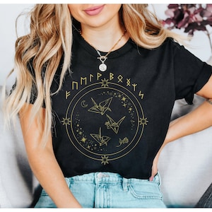 Runes T-Shirt, Dramione Shirt, Fanfic Lover Gift, Draco Fanfic Tee, Gift for Dramione Lover, Gift for Fanfiction Lover, Paper Crane Tee
