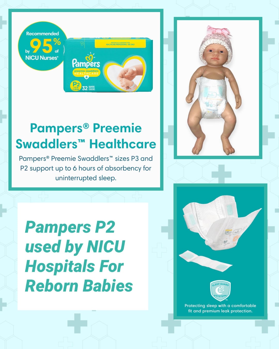 Pampers Swaddlers P2 Micro Preemie Diapers Used in Nicu's - Etsy