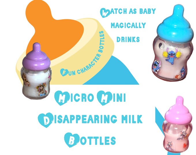 Disappearing Magic Milk Bottle for Micro Mini Reborns and Silicone