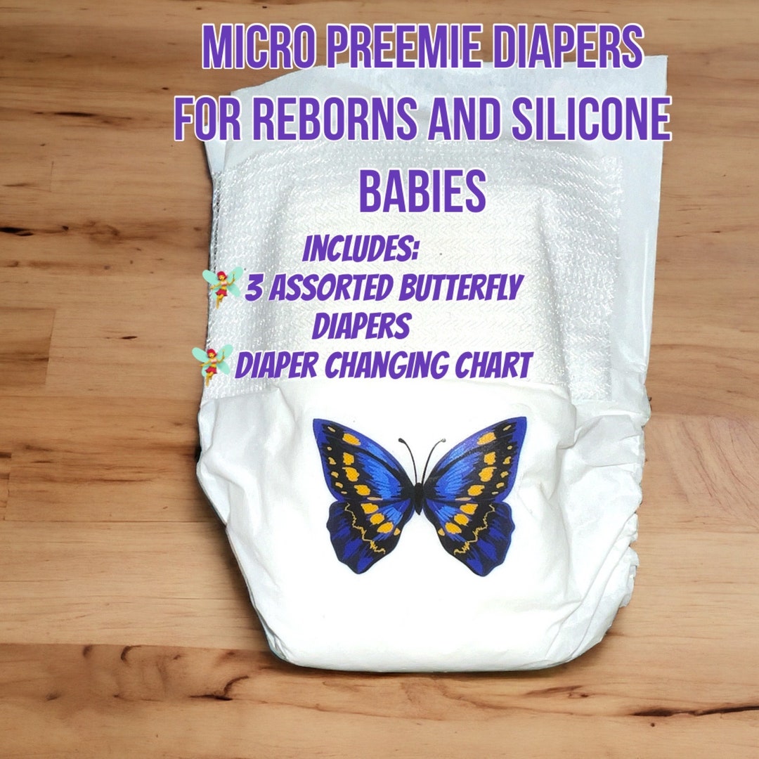 Micro Preemie Diaper Bundle for Reborn and Silicone Babies Etsy