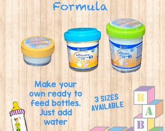 Fake Powdered Formula For Reborns, Silicone, Baby Alive and more. 3 sizes available